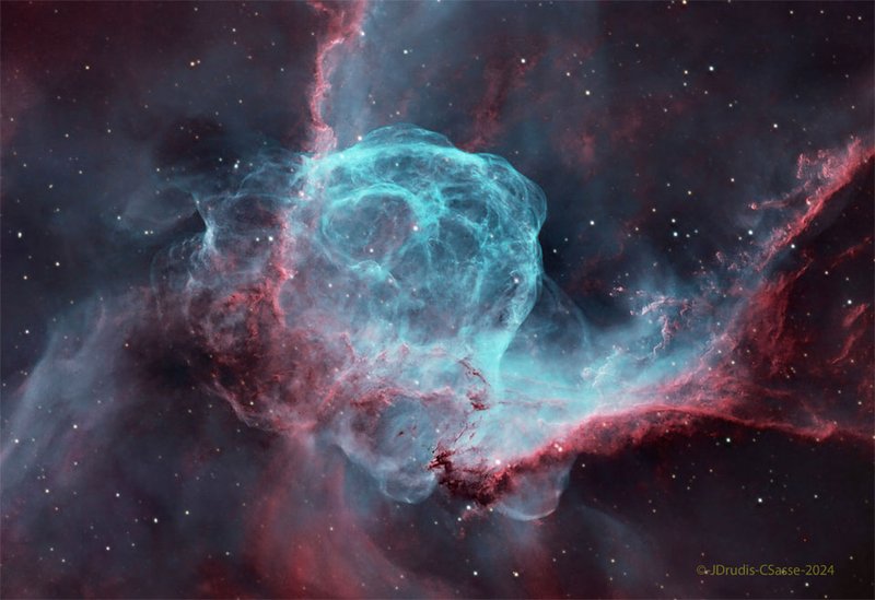 토르의 헬멧 ngc 2359 우주 거품의 비밀